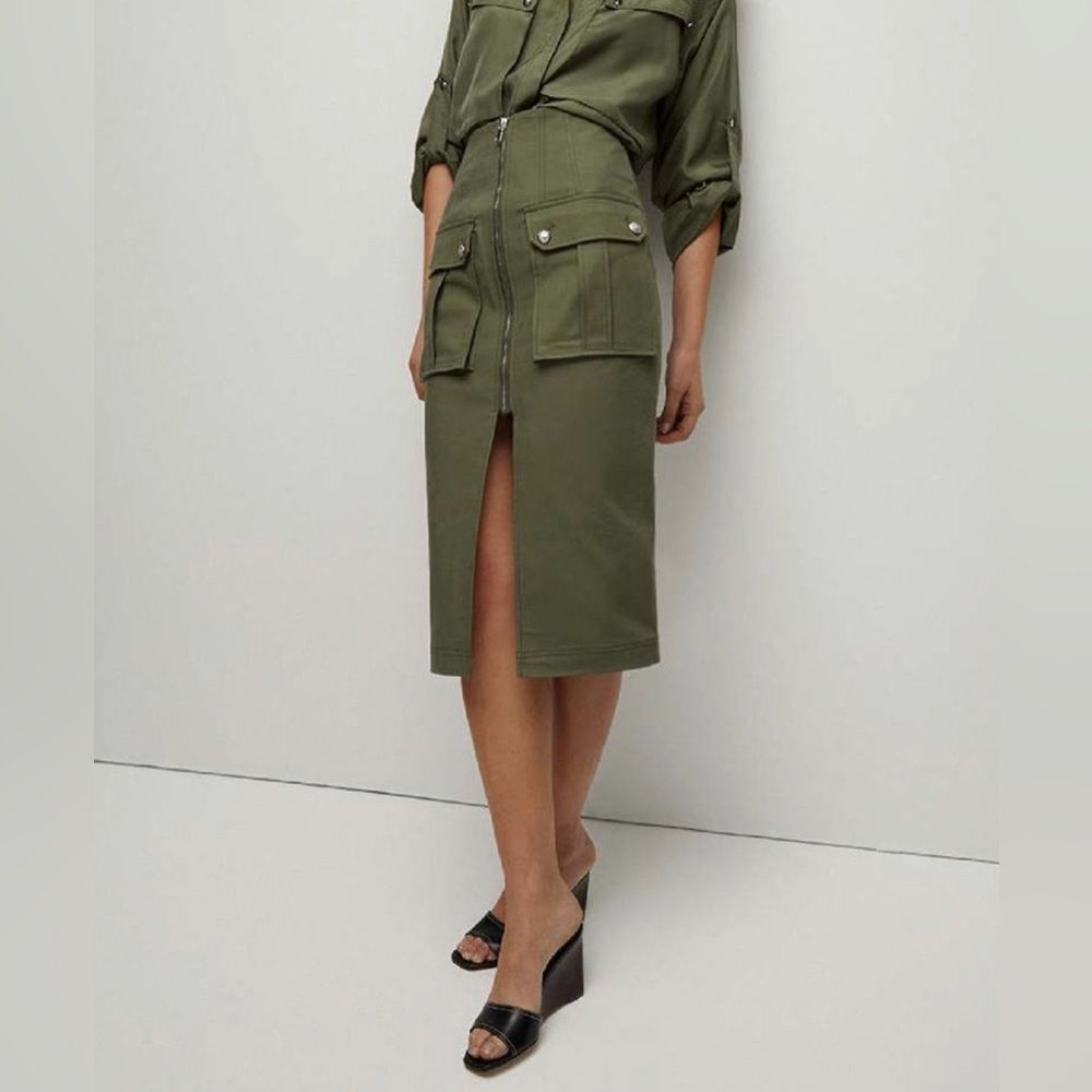Veronica Beard Dallas Cargo Skirt Green Size 0
